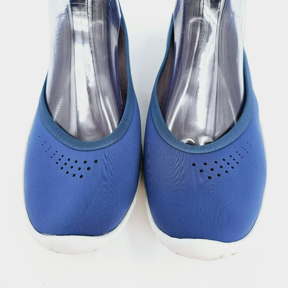 LISSOM Flytes 11.5 Ballet Flats Blue White Soles Slip On Comfort Light Stretchy - Picture 7 of 15